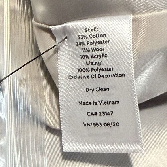 NWT Talbots Petite Womens Wool Blend Blazer Suit Sz 2P Navy Red Gold Preppy - Picture 4 of 4